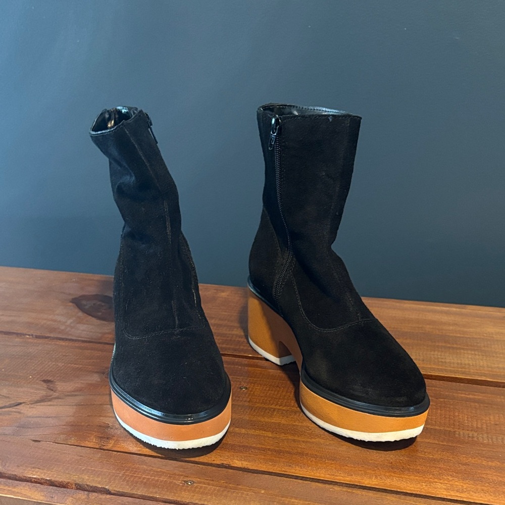 Black Suede Platform Boots